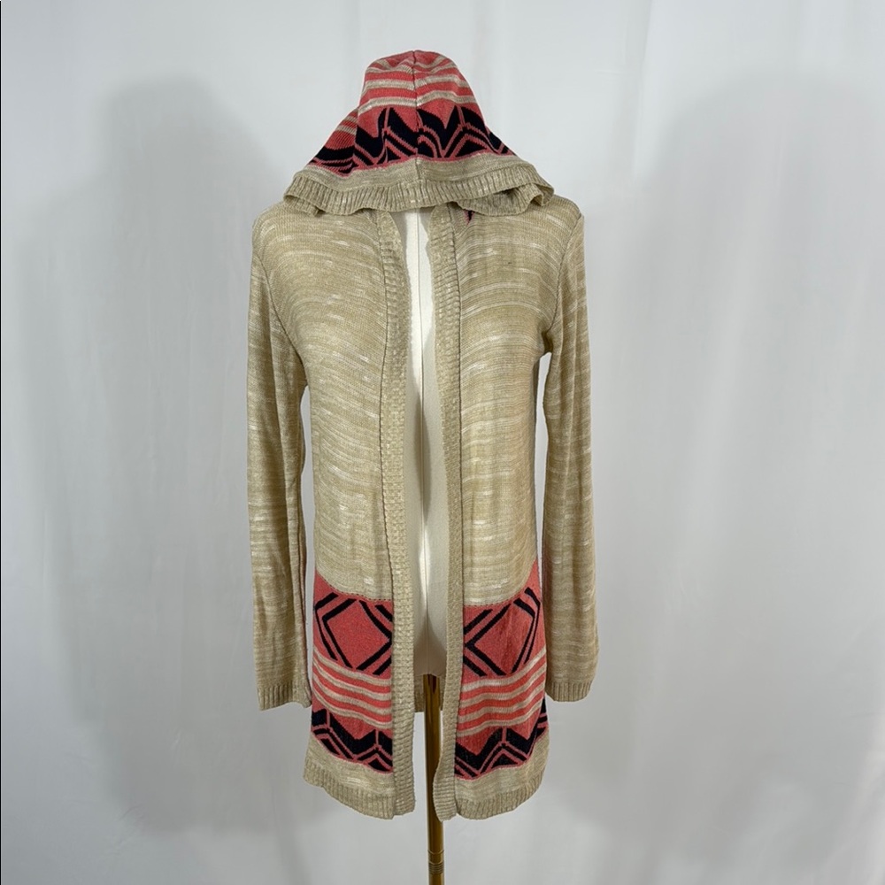 Say What? Cream and Pink Summer Long Cardigan